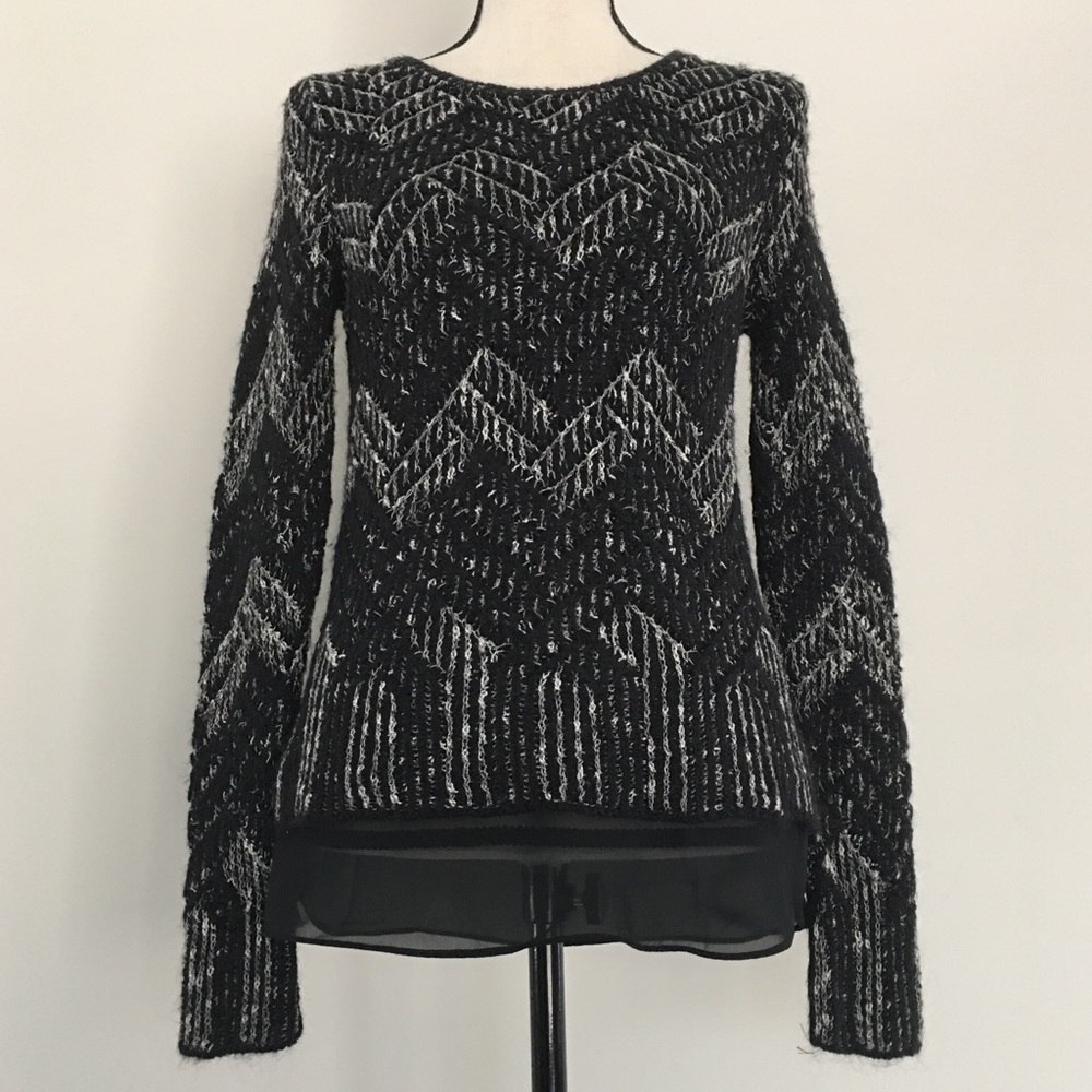 Lucky Brand Chevron Open Knit Sweater Whimsigoth